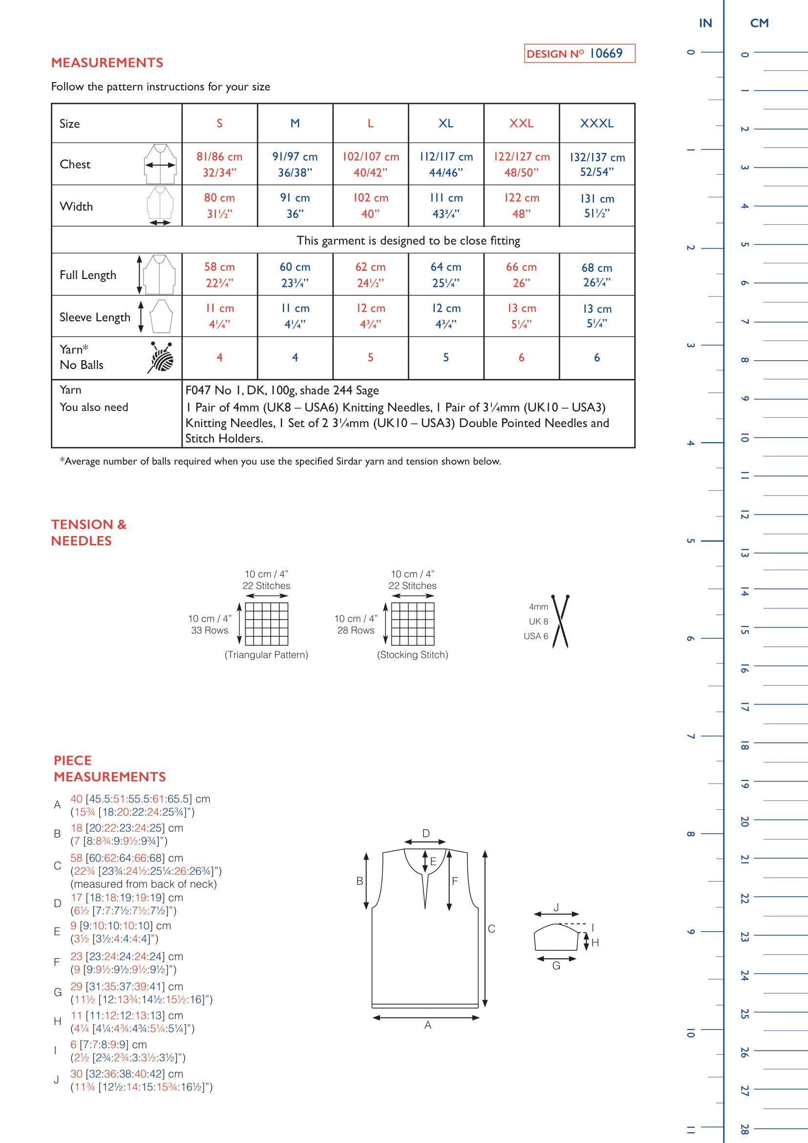 Notch Neck Top in Sirdar No.1 - 10669 - Downloadable PDF