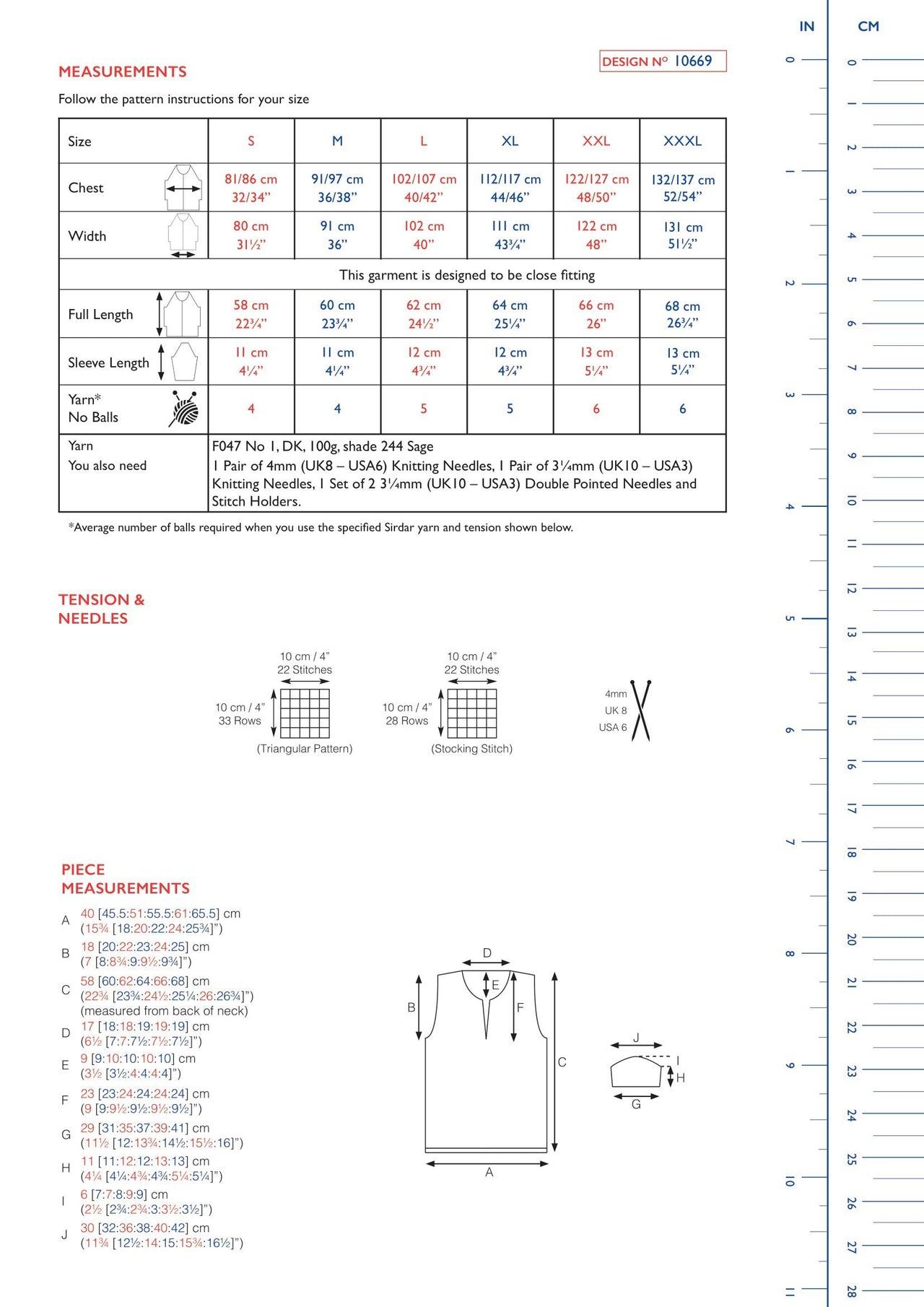 Notch Neck Top in Sirdar No.1 - 10669 - Downloadable PDF