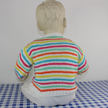 Baby Stripe Open Neck Sweater