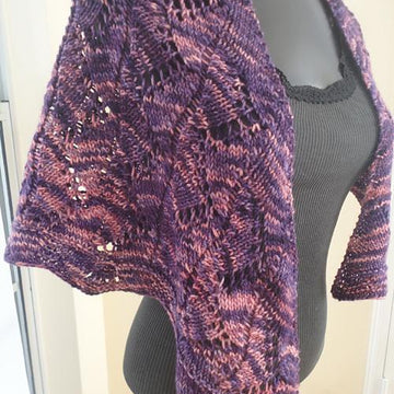 #152 Violet Zig Zag Shawl