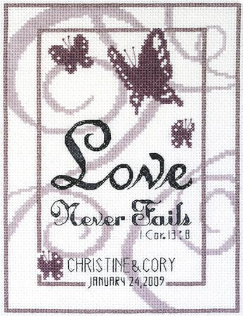 Janlynn Corporation Love Never Fails Wedding Sampler Cross Stitch Kit - 15cm x 20cm