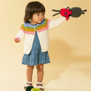 Rainbow Cardigan - Free Knitting Pattern in Paintbox Yarns Simply Aran