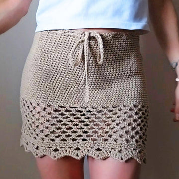 Beachy Scallop Mini Skirt