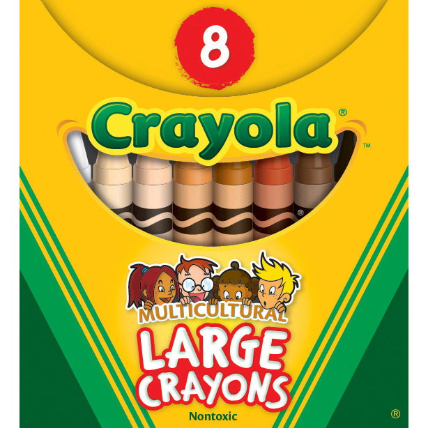 Crayola Large Washable Crayons - Multicultural 8/Pkg