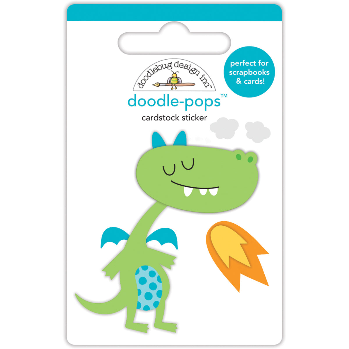 Doodlebug Doodle-Pops 3D Stickers - Dragon Tails Puff