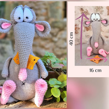 Rat amigurumi toy crochet pattern P6