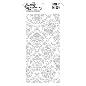 Stampers Anonymous Tim Holtz Layered Stencil 4.125"X8.5" - Gothic