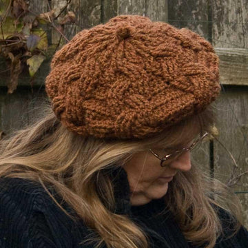 Cabled Beret and Newsboy Cap - Chunky Version