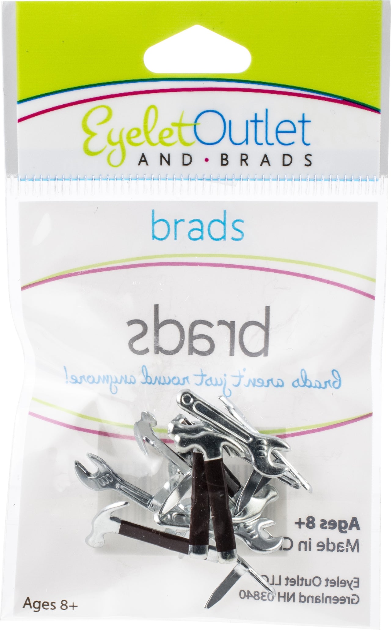 Eyelet Outlet Shape Brads 12/Pkg - Tool Mate