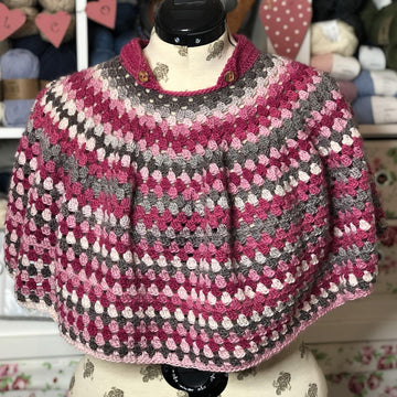 Granny Stitch Capelet Poncho