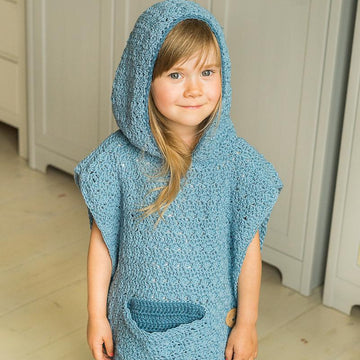 Maura hooded poncho
