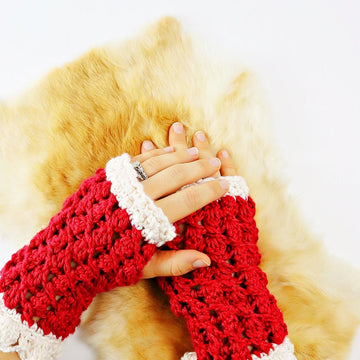 Lacy Silk Fingerless Gloves