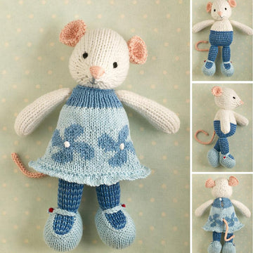 Girl mouse in a flowered dress