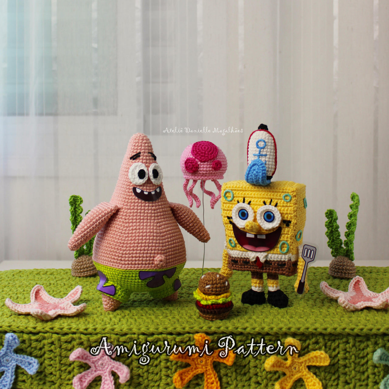 Bubbly Duo Amigurumi Pattern – Chibi Square & Star Plush Set | Cute Crochet PDF Bundle