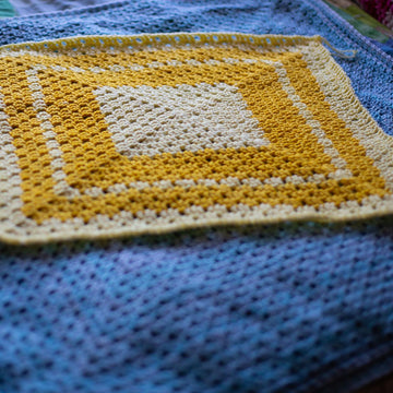 Granny Filet Crochet Baby Blanket Pattern