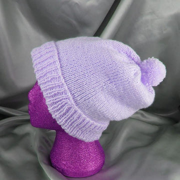 Simple Bobble Slouch Hat Circular