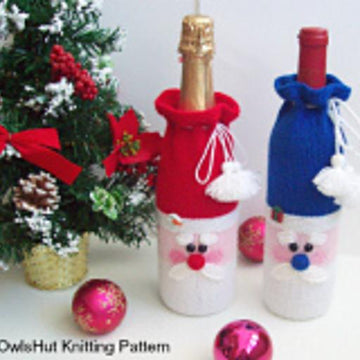 152 Santa bottle covers for wine and champagne