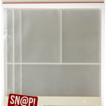 Simple Stories Sn@p! Pocket Pages For 6"X8" Flipbooks 10/Pkg - (1) 4"X6" & (2) 3"X4" Pockets