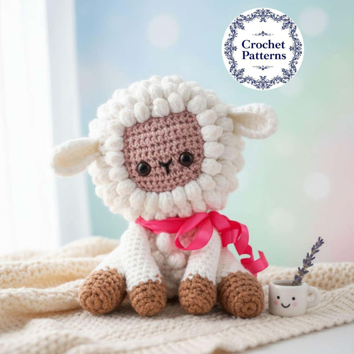 Crochet Lamb Amigurumi pattern, Sheep plushie farm animals (PDF file)
