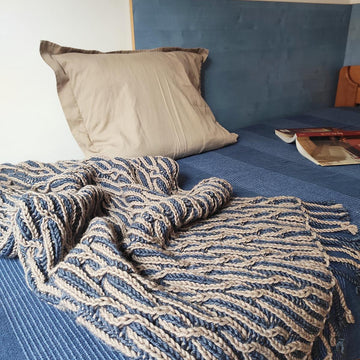 Untwisted Brioche Blanket