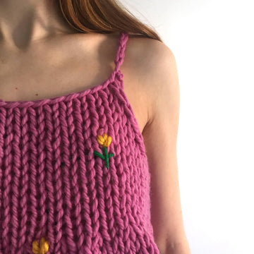 Chunky Ruffle Hem Crop Top