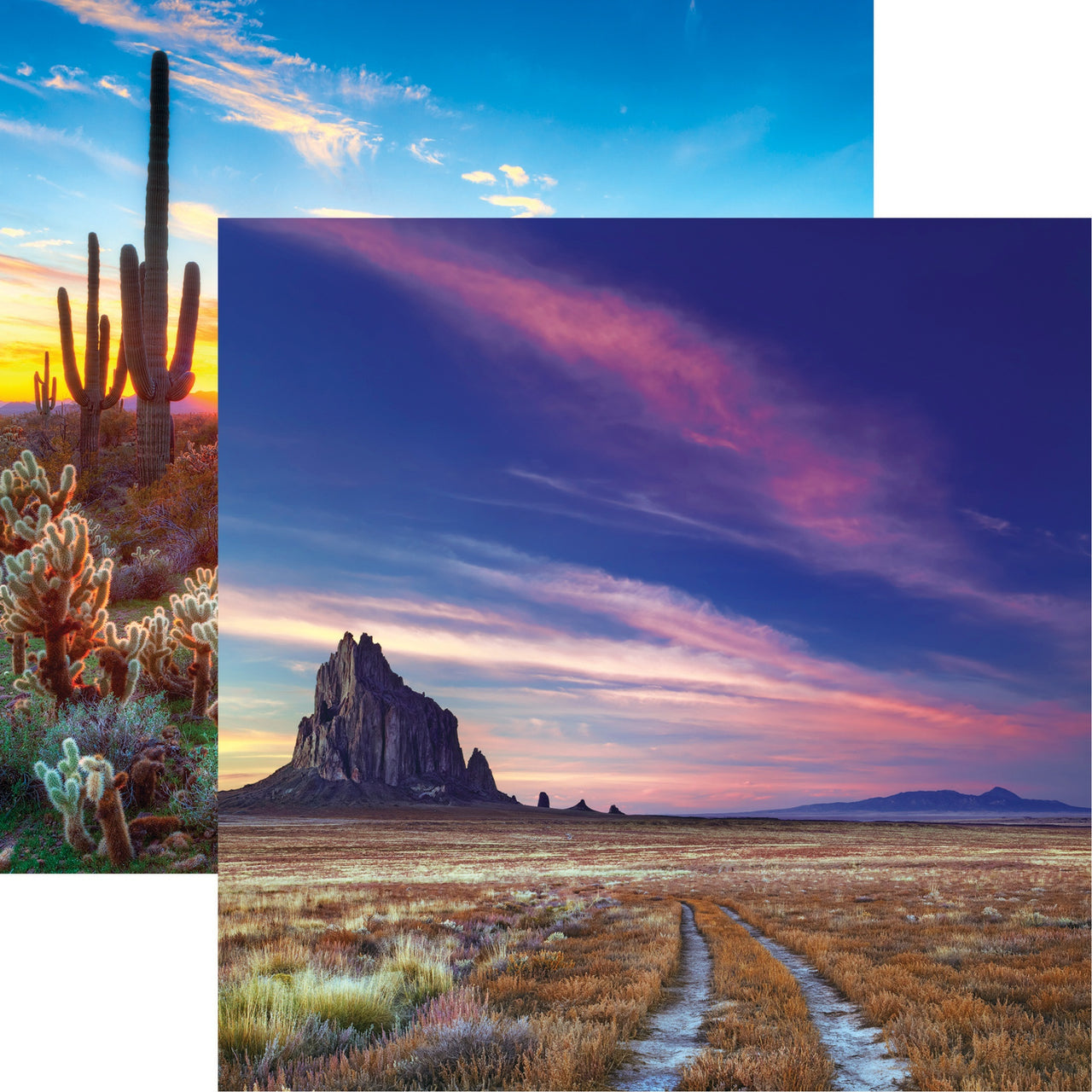 Reminisce Scenic Southwest Double-Sided Cardstock 12"X12" 25/Pkg - Shiprock