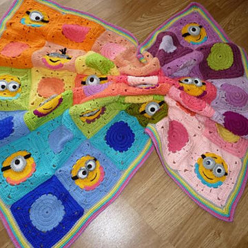 Baby minion inspired blanket