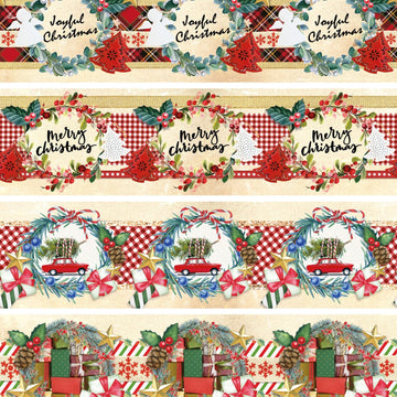Studio Light Shrink Sleeves 10.25"X2.75" 4/Pkg - Classic Christmas, 4 Designs/1 Each
