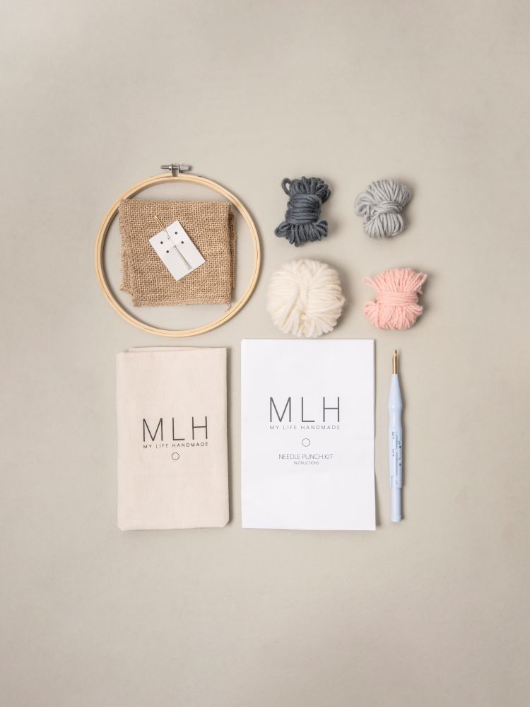 My Life Handmade Punch Needle Craft Kit - 23.50cm x 21.91cm