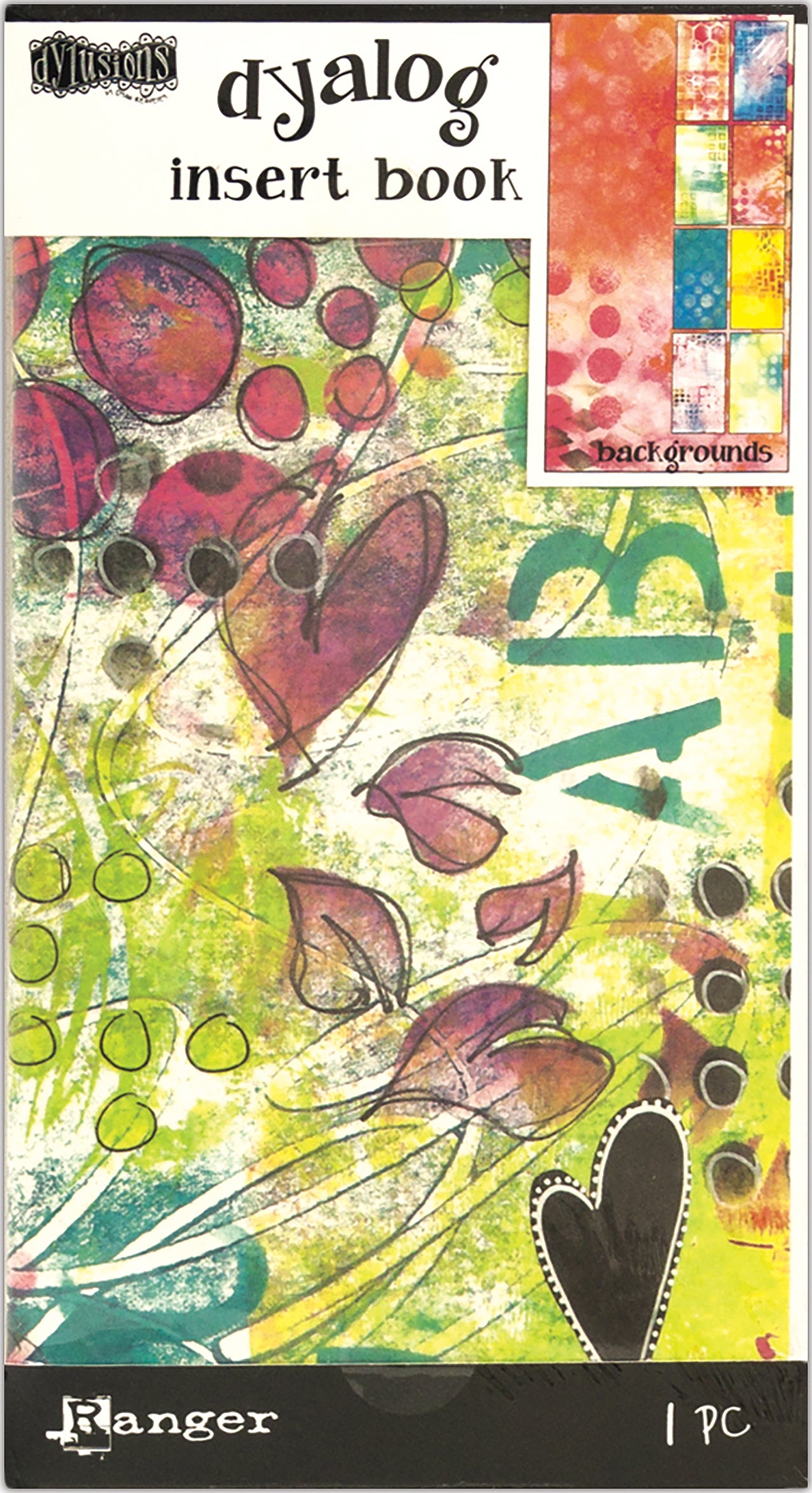 Ranger Dyan Reaveley's Dylusions Dyalog Insert Book 4.375"X8.25" - Backgrounds