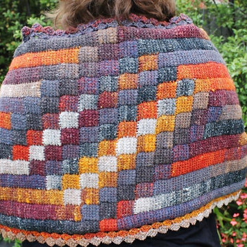 Stripy Entrelac Wrap