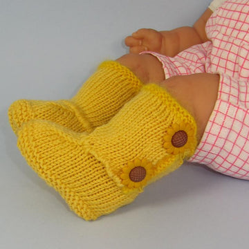 Baby Sunflower Button Booties