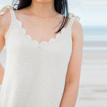 Seascape Scallop Tank Top
