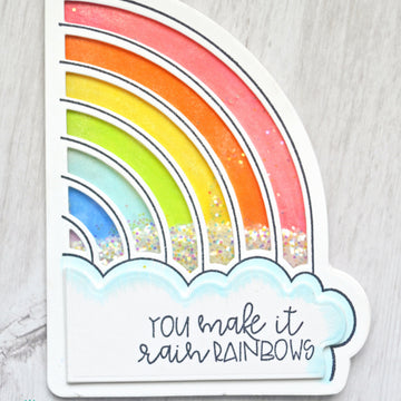Avery Elle Clear Stamp Set 4"X6" - Rainbows