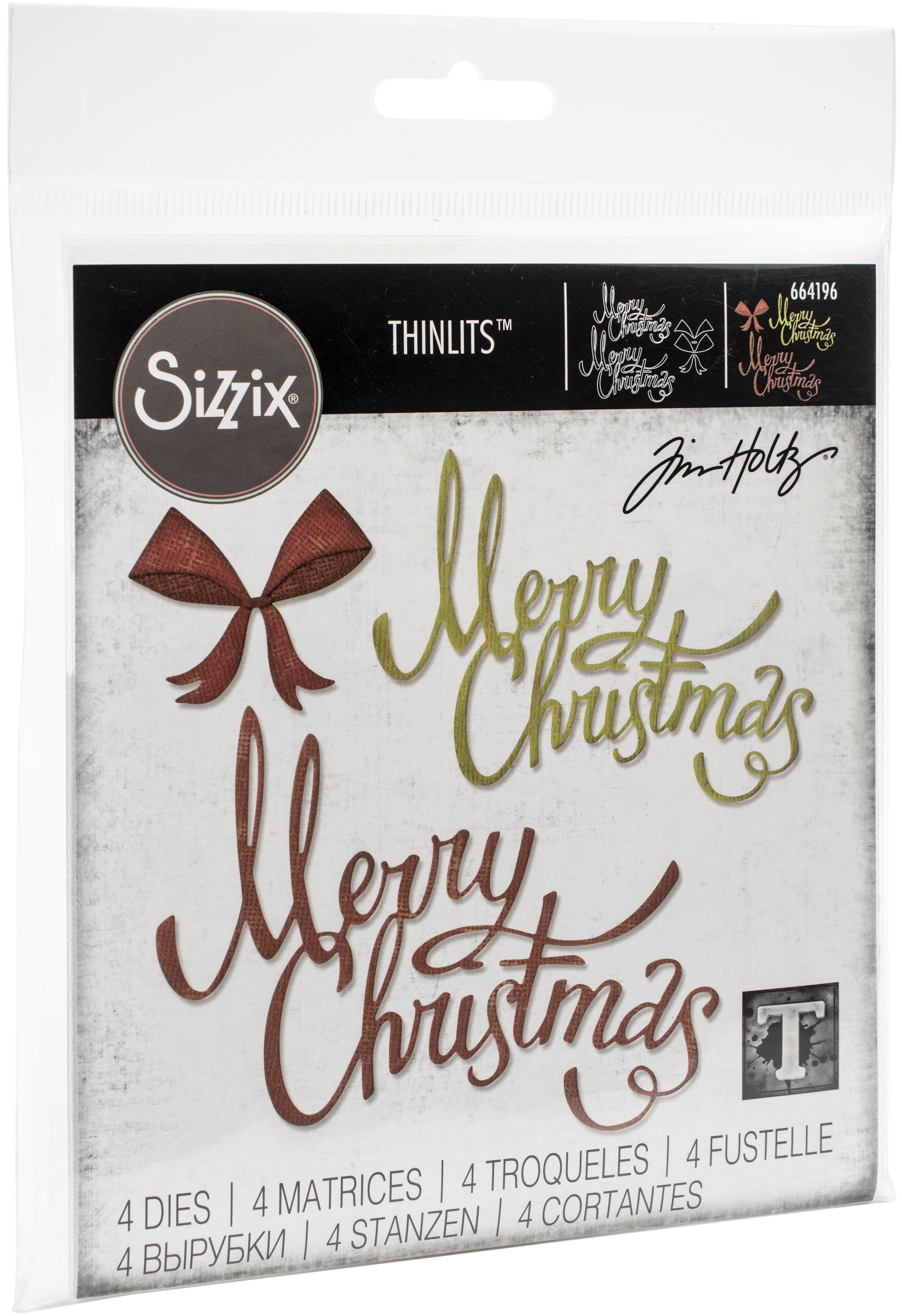 Sizzix Thinlits Dies By Tim Holtz - Christmas Ribbon