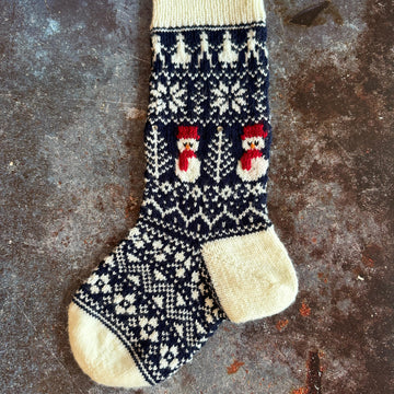 Snowy Midnight Christmas Stocking