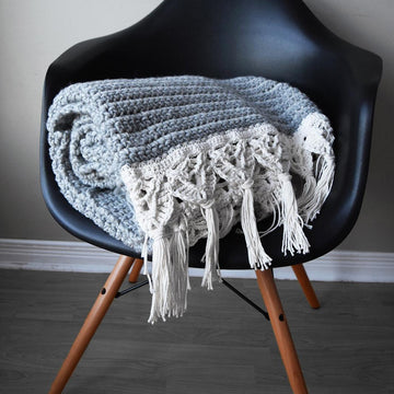 Crochet Macramé Edged Blanket