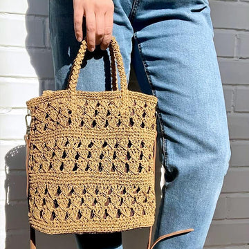Twisted raffia Tote bag