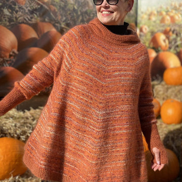 Rustic Hoody Poncho Sweater