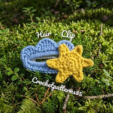 Cloud and sun hair clip english-us