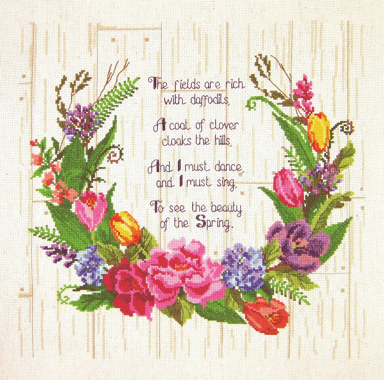 Janlynn Spring Sentiments Cross Stitch Kit
