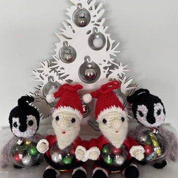 Penguin & Santa Baubles for Christmas