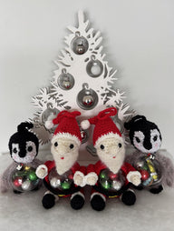 Penguin & Santa Baubles for Christmas