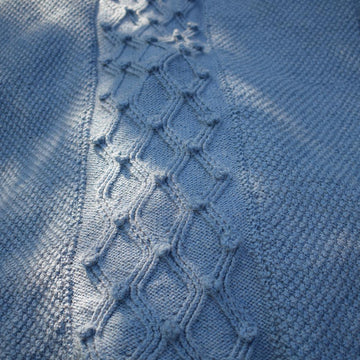 The Winter Blues Aran Blanket/Bed Runner