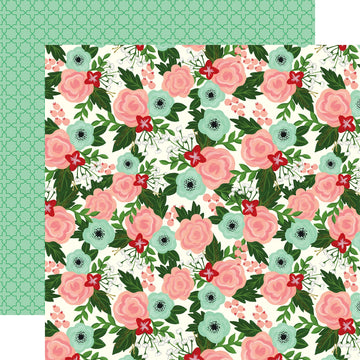 Echo Park Paper Salon Double-Sided Cardstock 12"X12" 25/Pkg - Salon Floral