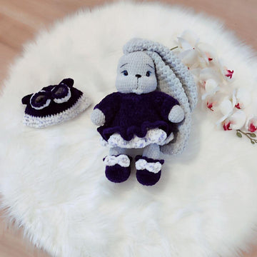 Crochet Bunny with long ears Amigurumi Rabbit