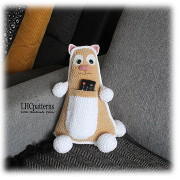 Cat Remote Control Holder / Door Stopper Crochet Pattern