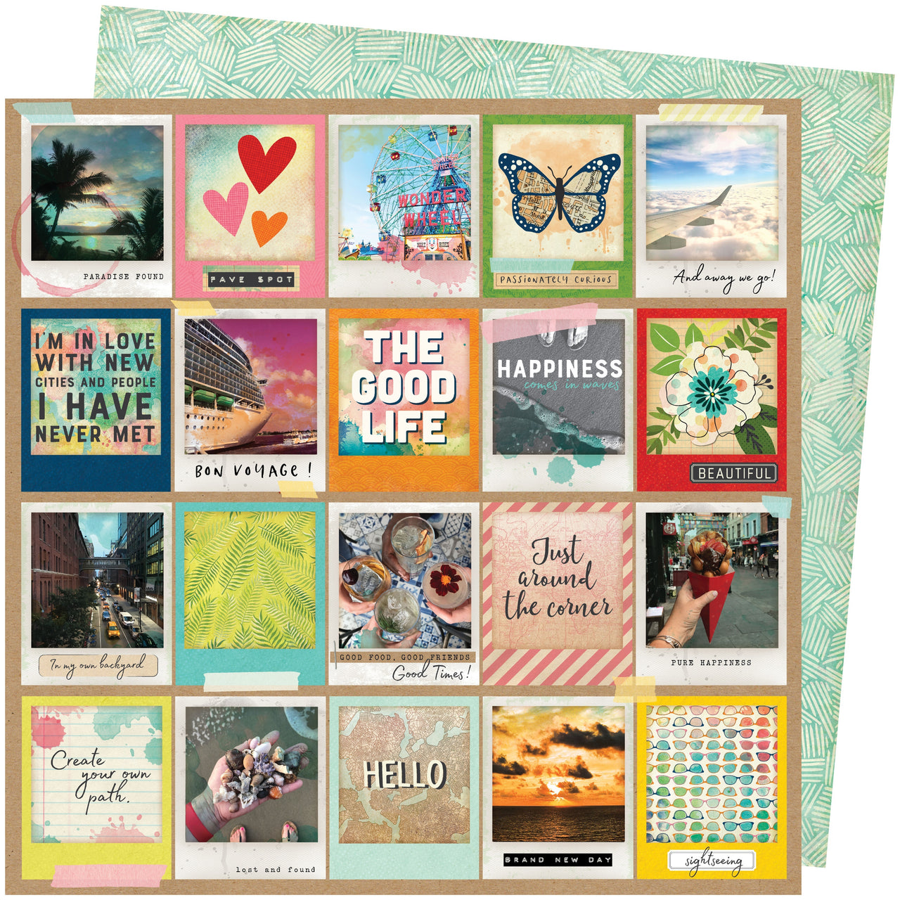 American Crafts Vicki Boutin Let's Wander Double-Sided Cardstock 12"X12" 25/Pkg - Picture Perfect