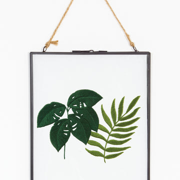 Monstera & Botanical Fern  in DMC - PAT0008 -  Downloadable PDF