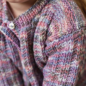 Garter Rib Cardigan in Ella Rae Cozy Soft Print - ER5-01 - Downloadable PDF